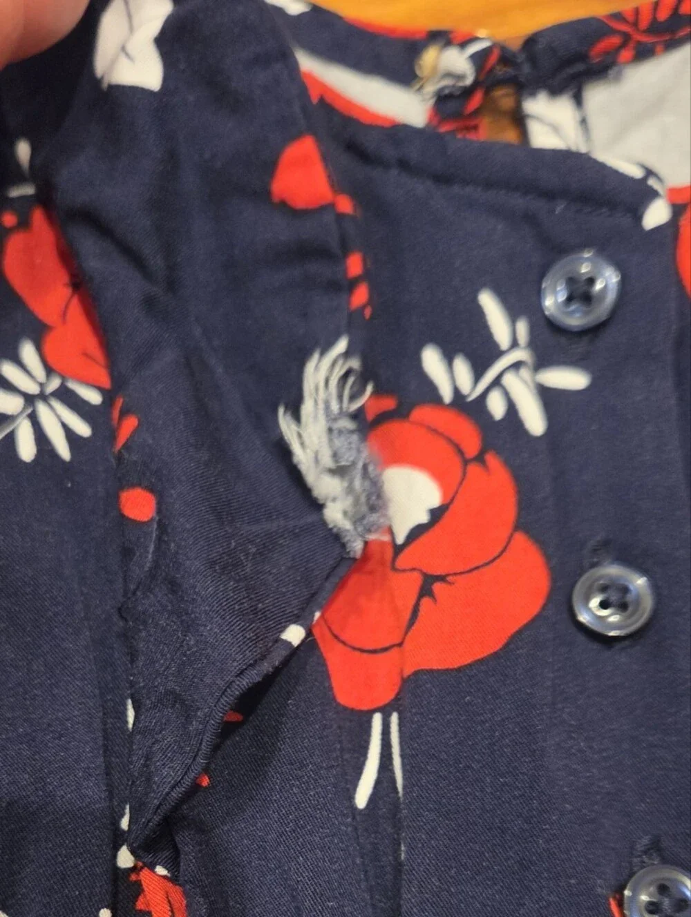 Janie and Jack 18-24 Months Navy/Red Floral Jumpsuit
